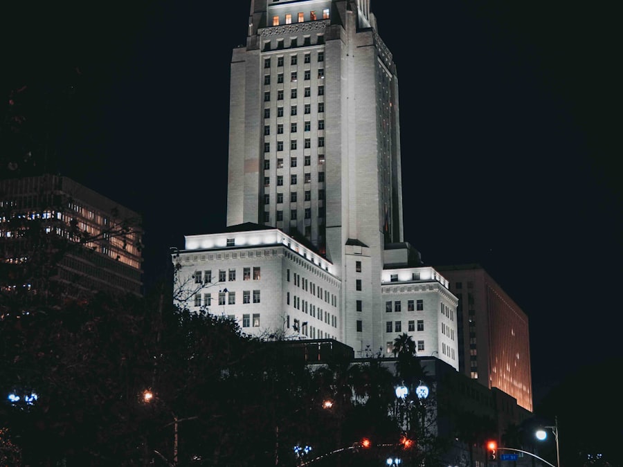 Los Angeles City Hall at night
